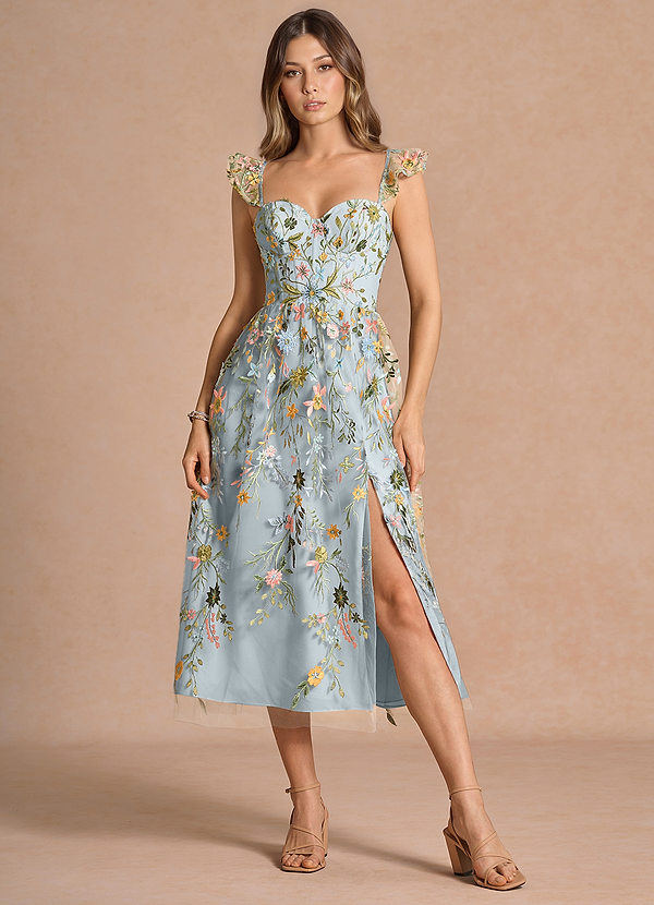 Denisse Sky Blue Midi Dress image1