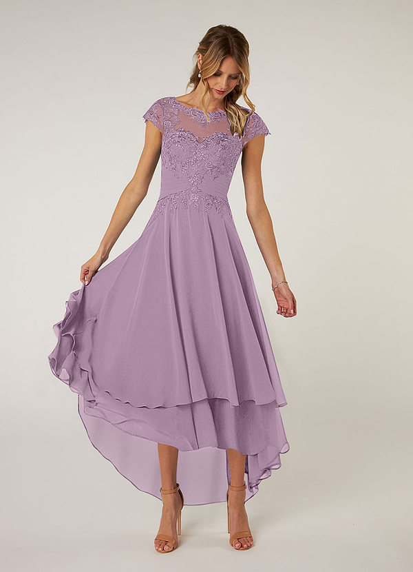 Azazie Shonda Mother of the Brides Dresses Wisteria Lace Chiffon Dress image1