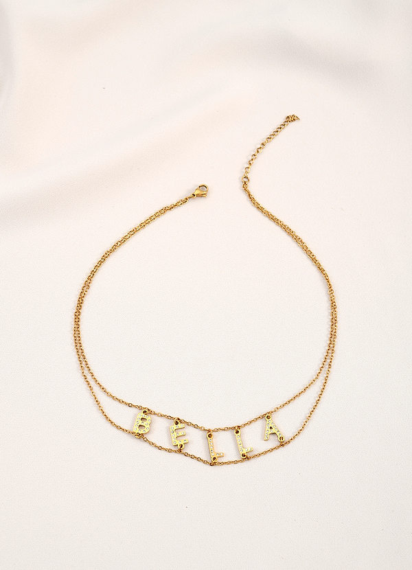 front Collana girocollo con nome personalizzato