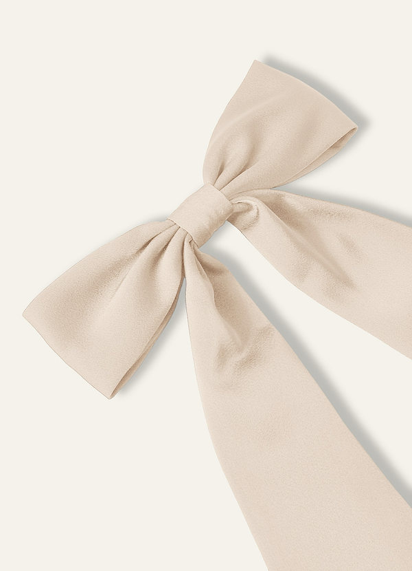 front Pinza para el cabello con lazo de satén elástico a juego