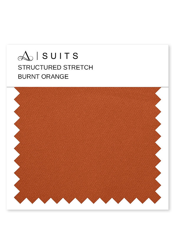 front Azazie Burnt Orange Structured Stretch Suits Swatch