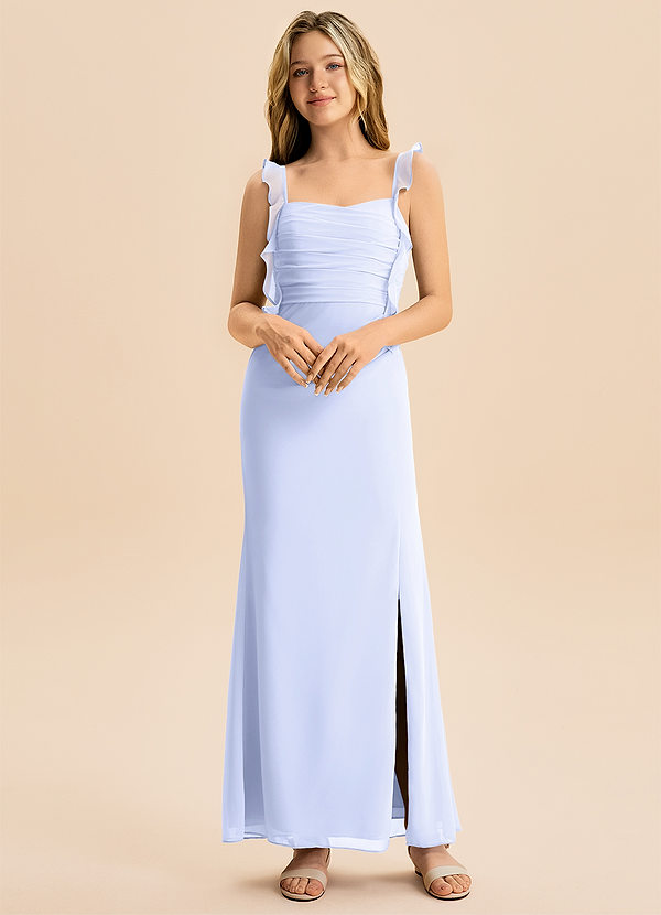 Azazie Jessamine Junior Lavender Mermaid Sweetheart Neckline Chiffon Dress image1