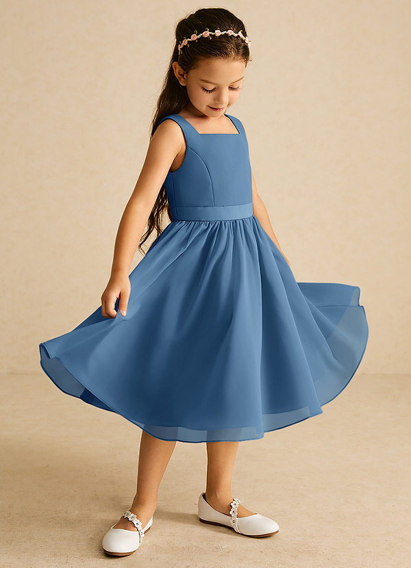 Azazie Ari Flower Girl Dresses Twilight A-Line Sleeveless Chiffon Dress image1