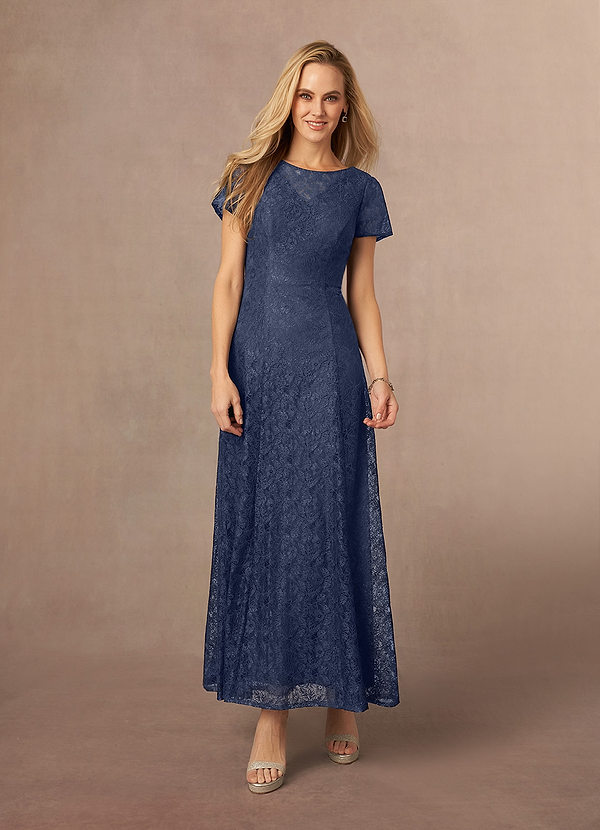 Upstudio Palo Alto Mother of the Bride Dresses A-Linie Plissee Spitze Kleid Dunkelmarine image1