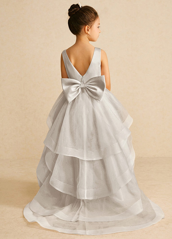 Azazie Pumpkin Flower Girl Dresses Frost A-Line Convertible Tulle Dress image1