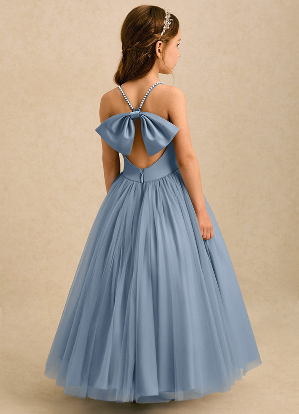 Azazie Aurora Sukienki dla dziewczynek sypiących kwiaty Linia A Ukłon Tiul Długość kostki Sukienka image1