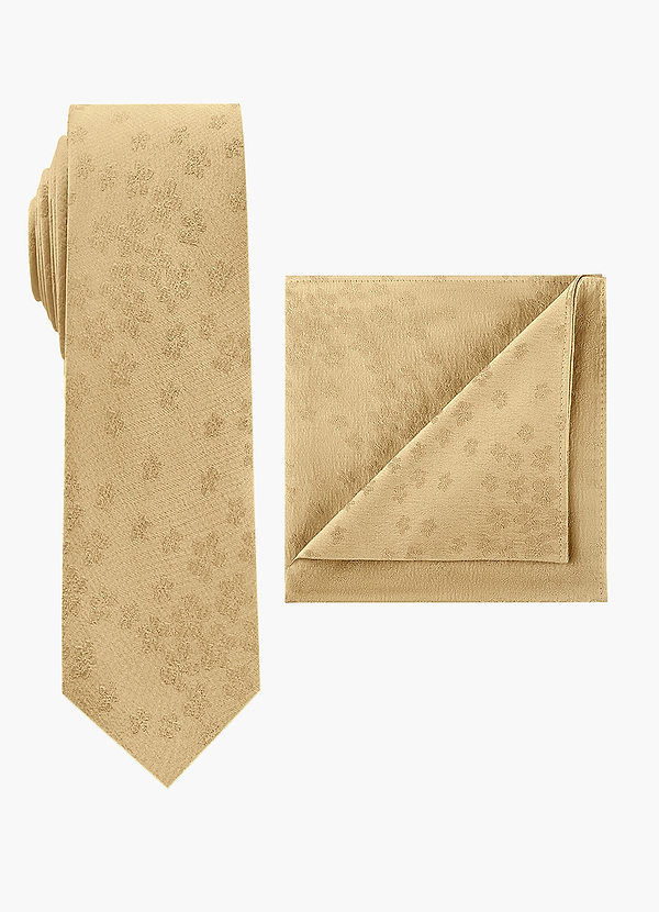 front Jacquard Skinny Tie & Pocket Square Set