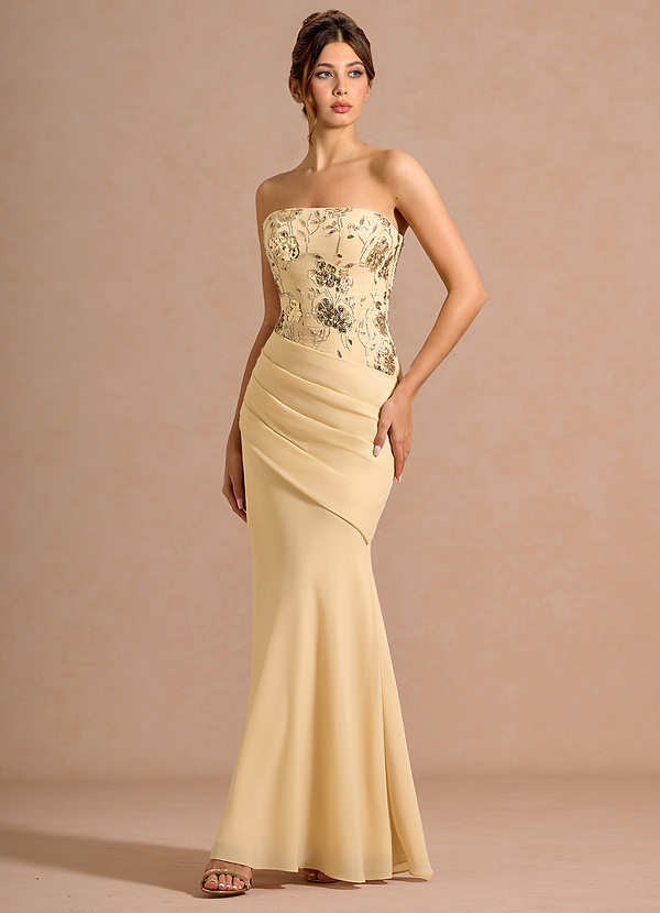 Blair Gold Sequins Maxi Dress image1