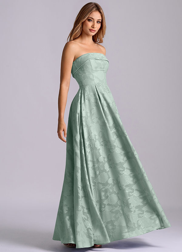 Lucienne Bridesmaid Dresses Agave A-Line Strapless Floral Burnout Dress image1