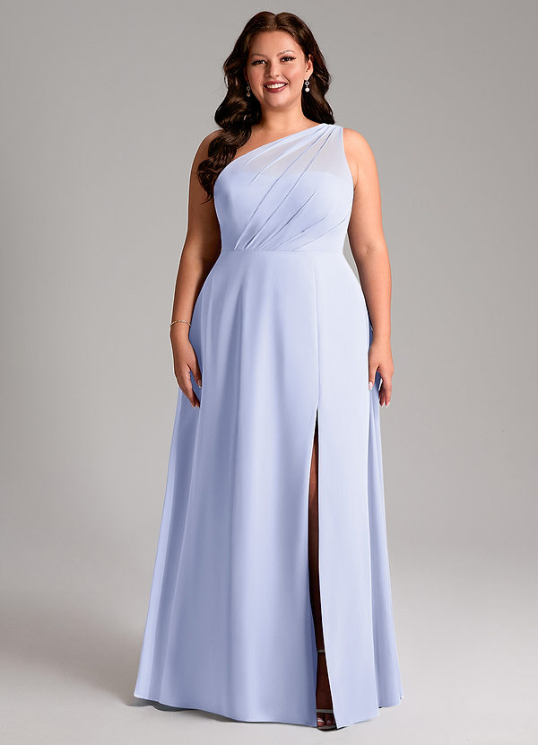 Azazie Phaedra Abiti da Damigella Abito A-Line in Chiffon Monospalla Lavanda image1