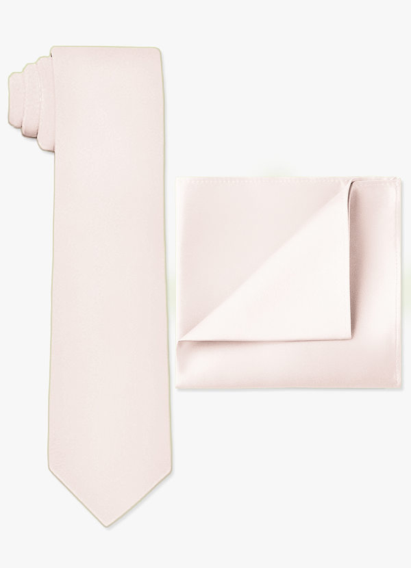 front Matte Satin Wide Tie and Pocket Square Set