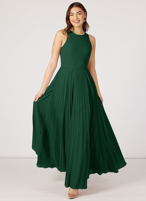 Dark Green Azazie Lindie Bridesmaid Dresses | Azazie