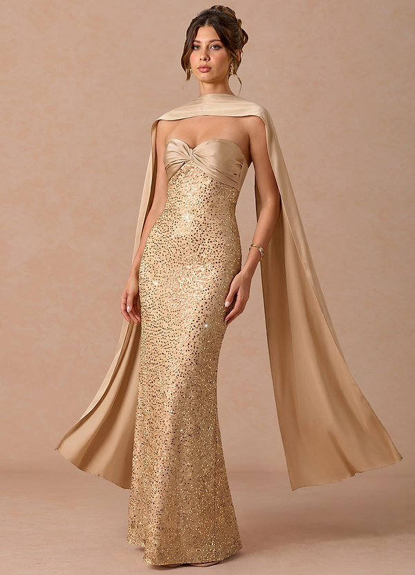 Robe Maxi Gold Champagner Serelle image1