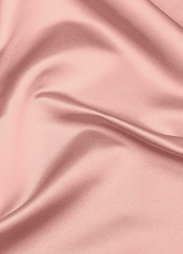 front Azazie Rosette Matte Satin Fabric By the Yard