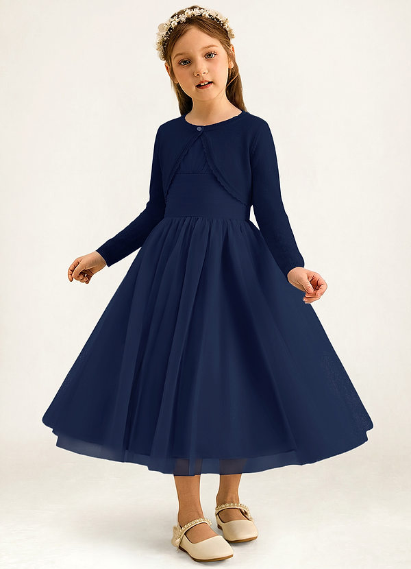 front Azazie Girls Knitted Shawl