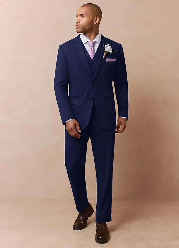Savile Blue Wool Blend 3-Piece Suit