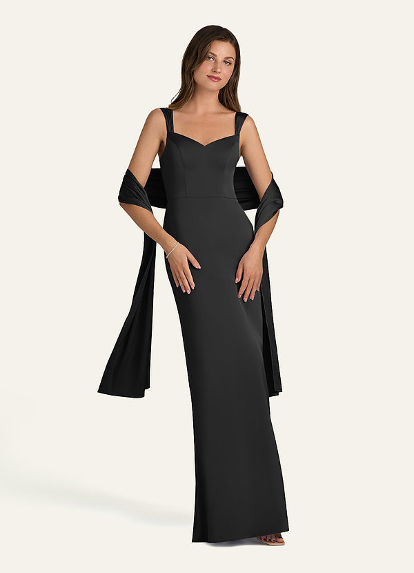 front Azazie Matching Color Stretch Satin Shawl