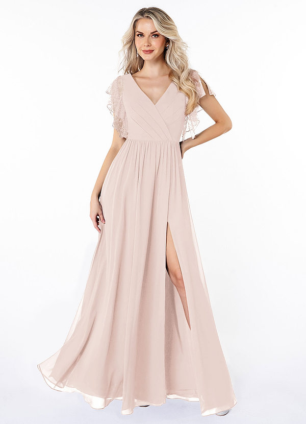 Zella A-Line Lace Chiffon Dress