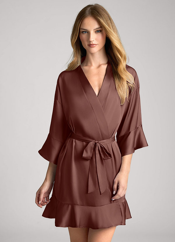 front Espresso Vestaglia in raso con volant