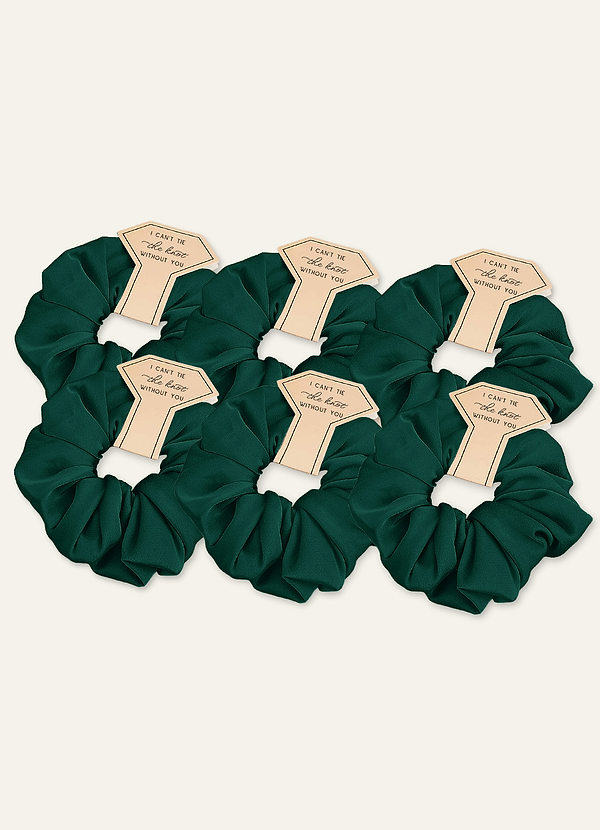 front Matching Color Mixed Color Bridesmaid Stretch Satin Over Size Scrunchie Set