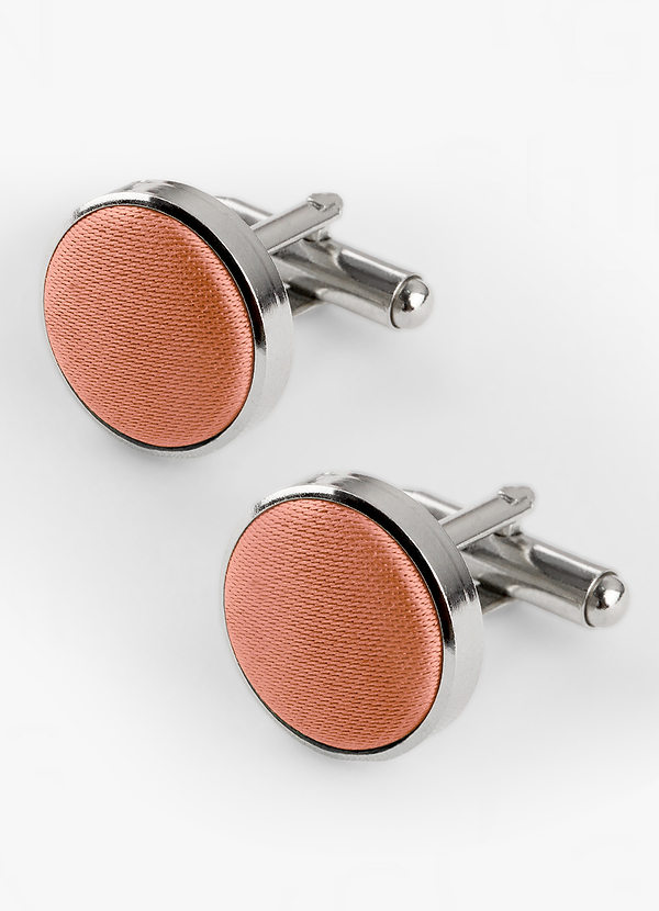 front Rounded Matte Satin Cuff Links