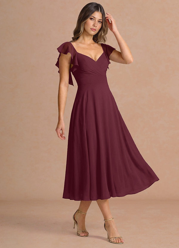 Leilani Wine Midi Dress image1