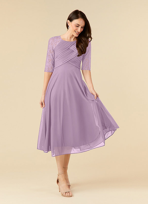 Azazie Gracelyn Mother of the Brides Dresses Wisteria A-Line Lace Dress image1