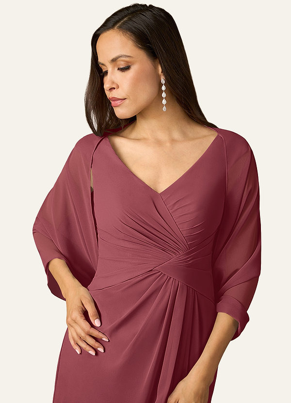 front Azazie Matching Color Sarah Chiffon Wrap