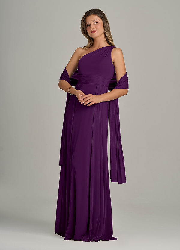 front Azazie Matching Color Mesh Shawl