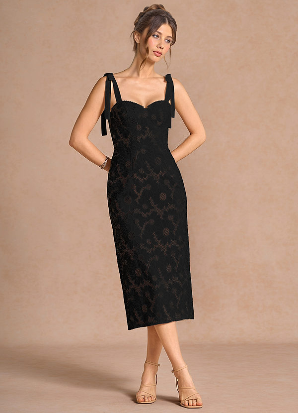 Donne Black Midi Dress image1