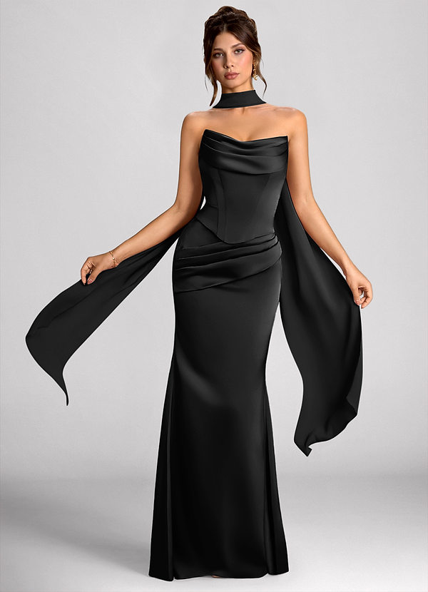Robe Longue Noir Calista image1