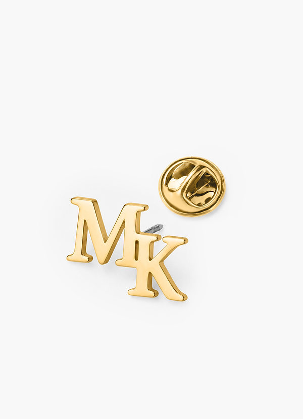 front Niestandardowa metalowa przypinka do klapy z monogramem