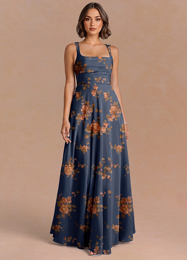 Azaria Navy Vintage Maxi Dress image1