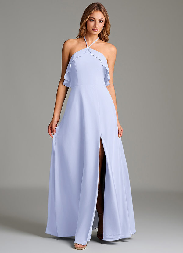 Azazie Cara Bridesmaid Dresses Lavender A-Line Ruched Chiffon Dress image1