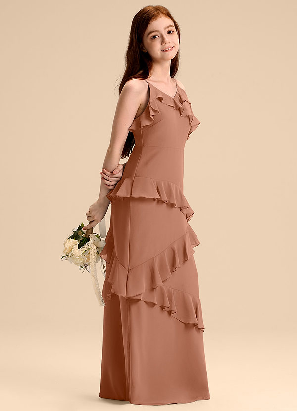 Azazie Evara Junior Bronzer A-Line Chiffon Dress image1