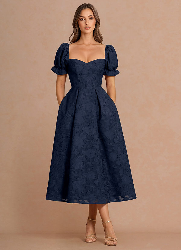 Lanthe Navy Midi Dress image1