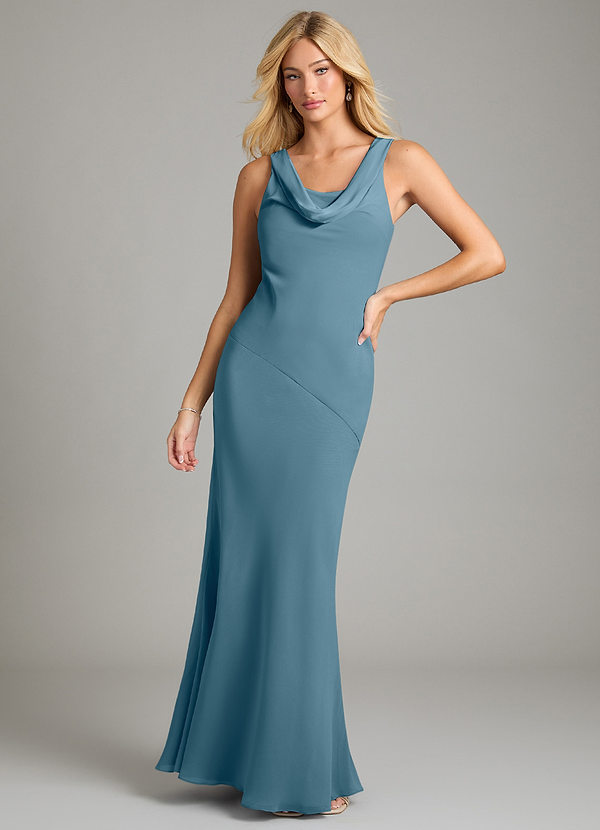 Azazie Rylina Bridesmaid Dresses Bermuda Mermaid Pleated Chiffon Dress image1