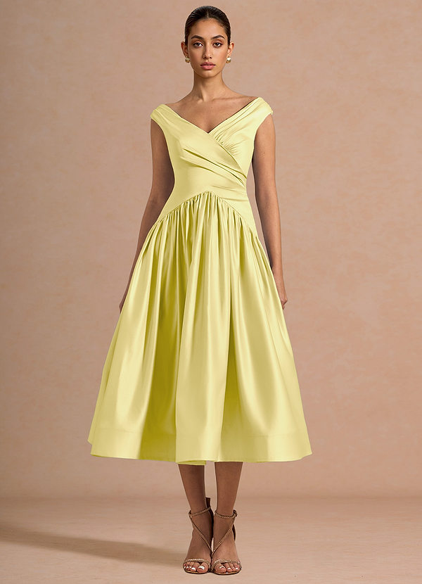 Ingrid Lemon Sorbet Midi Dress image1