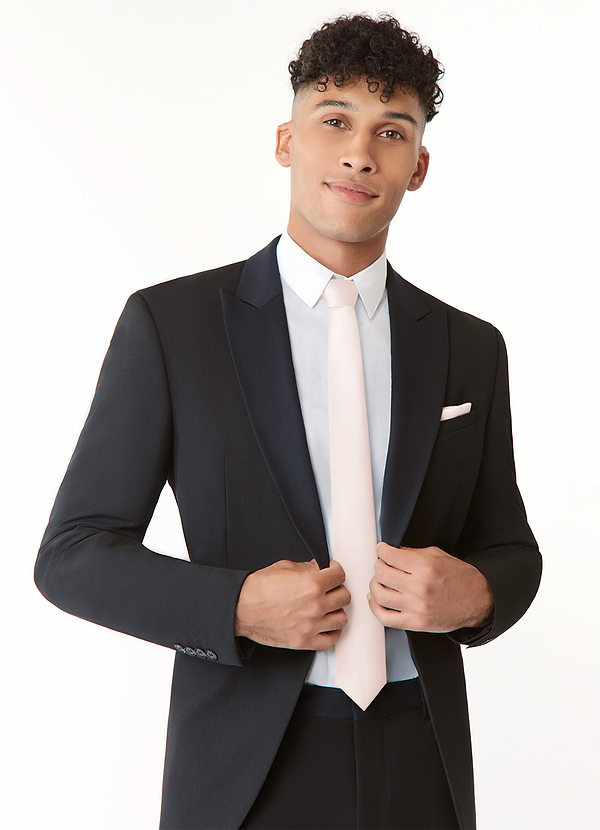 front Matte Satin Skinny Tie