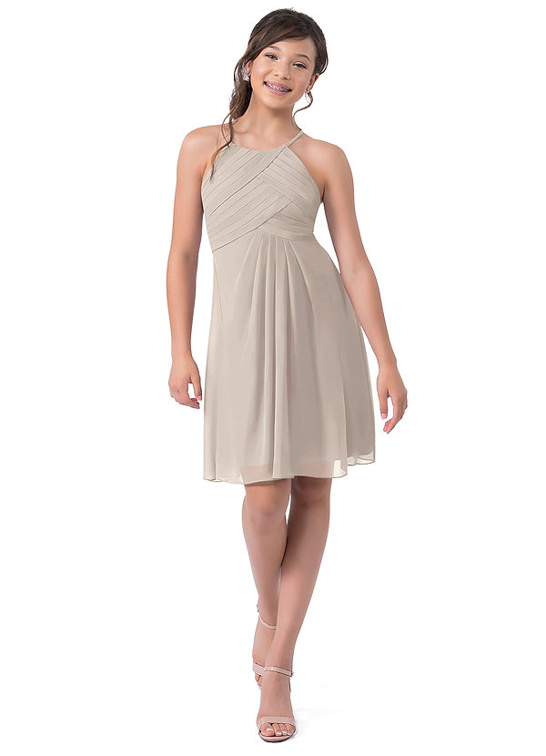 Vestidos Modestos De Manga Larga Para Damas De Honor Junior Orquídea main image 1