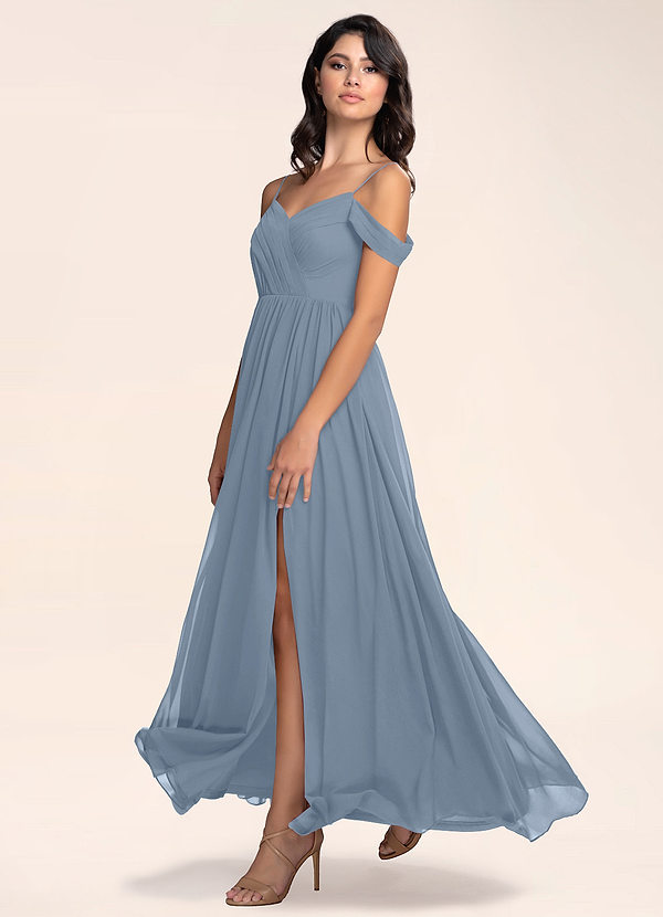 Philosophy Of Love Dusty Blue Maxi Dress Dresses Azazie