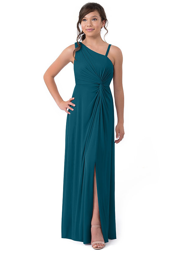 Ink Blue Azazie Brooke JBD Junior Bridesmaid Dresses | Azazie