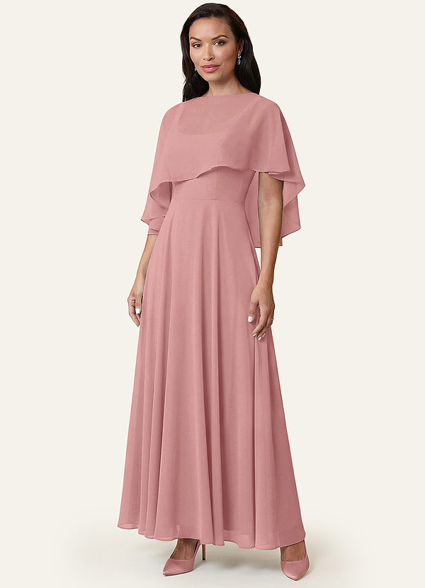 front Azazie Matching Color Wren Chiffon Wrap