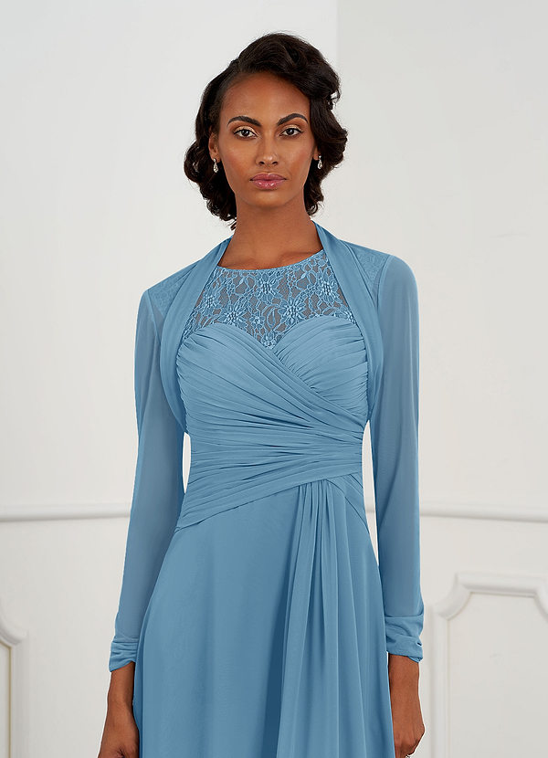 front Azazie Matching Color Shyann Mesh Wrap