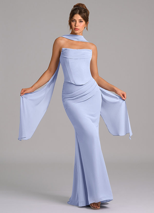 Azazie Sorrel Suknie dla druhen Syrena Gorset Szyfon Do ziemi Sukienka image1