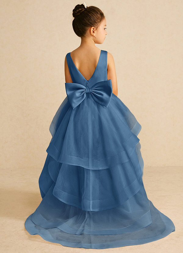 Azazie Pumpkin Flower Girl Dresses Twilight A-Line Convertible Tulle Dress image1