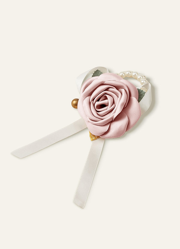 front Matchende farve mat satin håndledskorsage