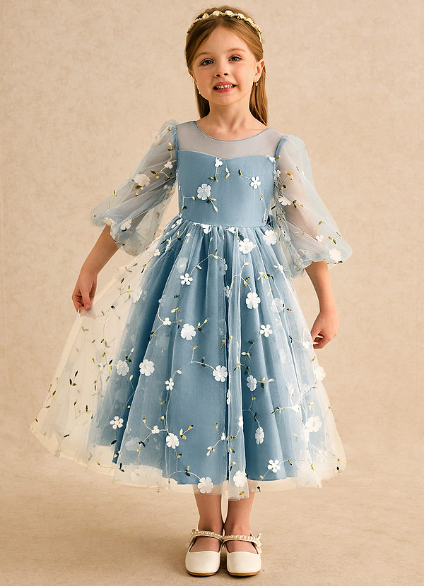 Azazie Elowen Vestidos de arras Vestido Bermudas de Encaje de Línea A con Escote corazón image1
