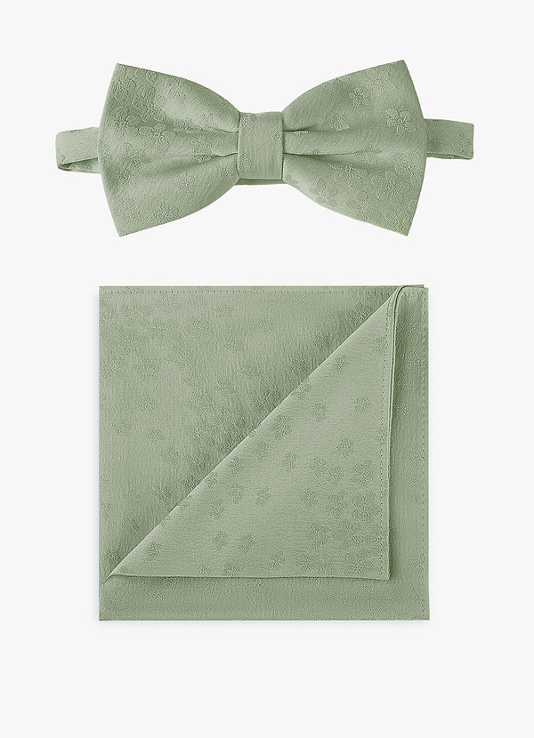 front Ensemble nœud papillon et pochette de costume en jacquard