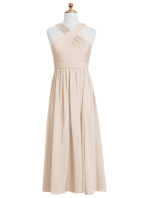 Jiya Junior A-Line Pleated Stretch Satin Dress